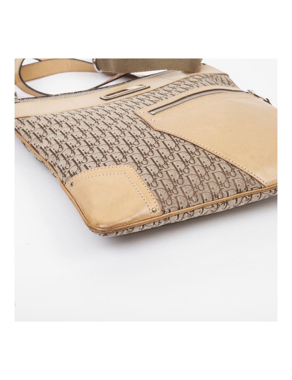 DIOR Bag in beige canvas and leather