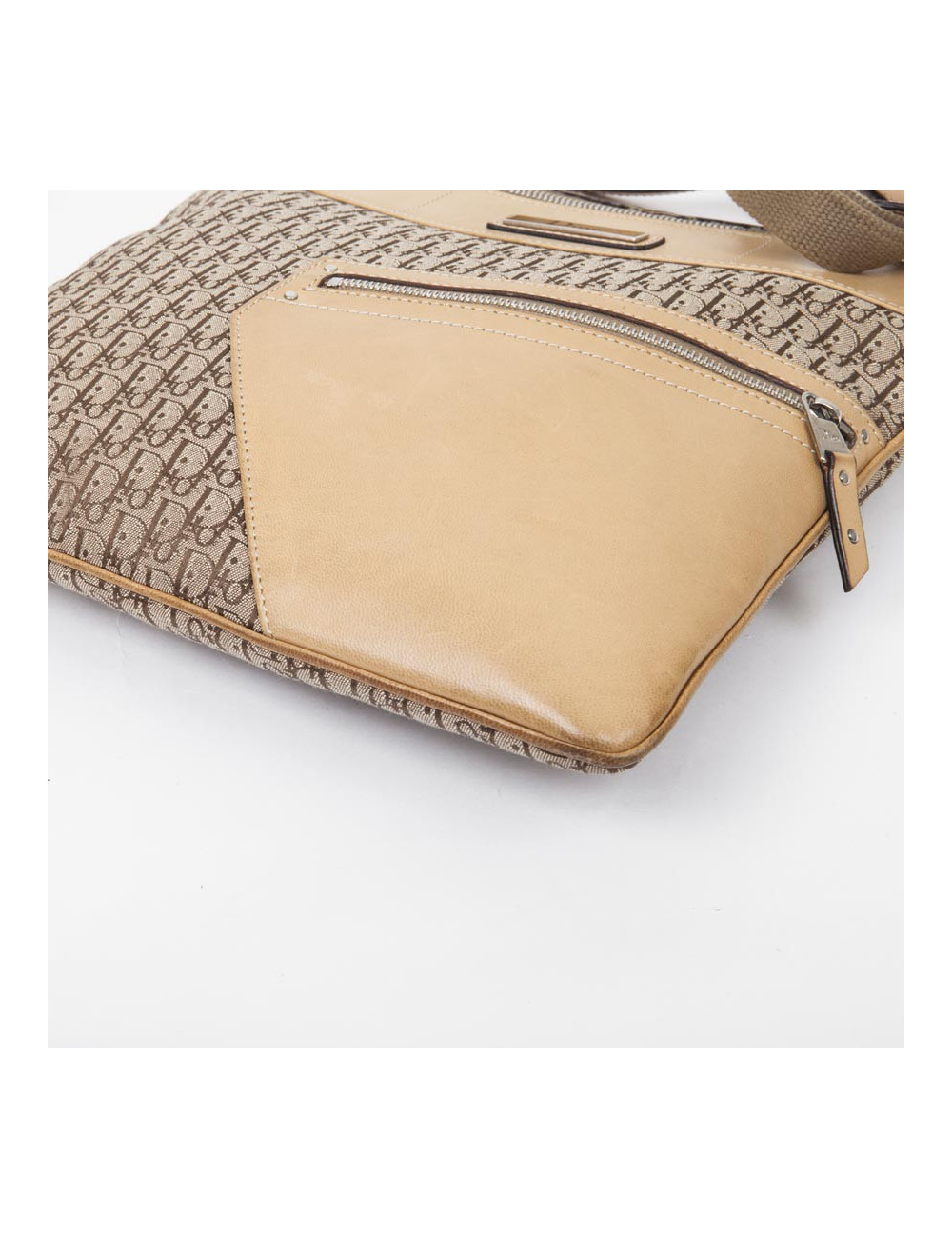 DIOR Bag in beige canvas and leather