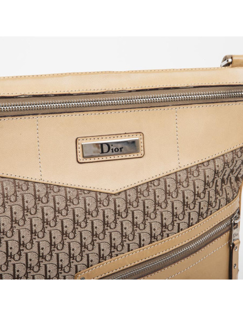 DIOR Bag in beige canvas and leather