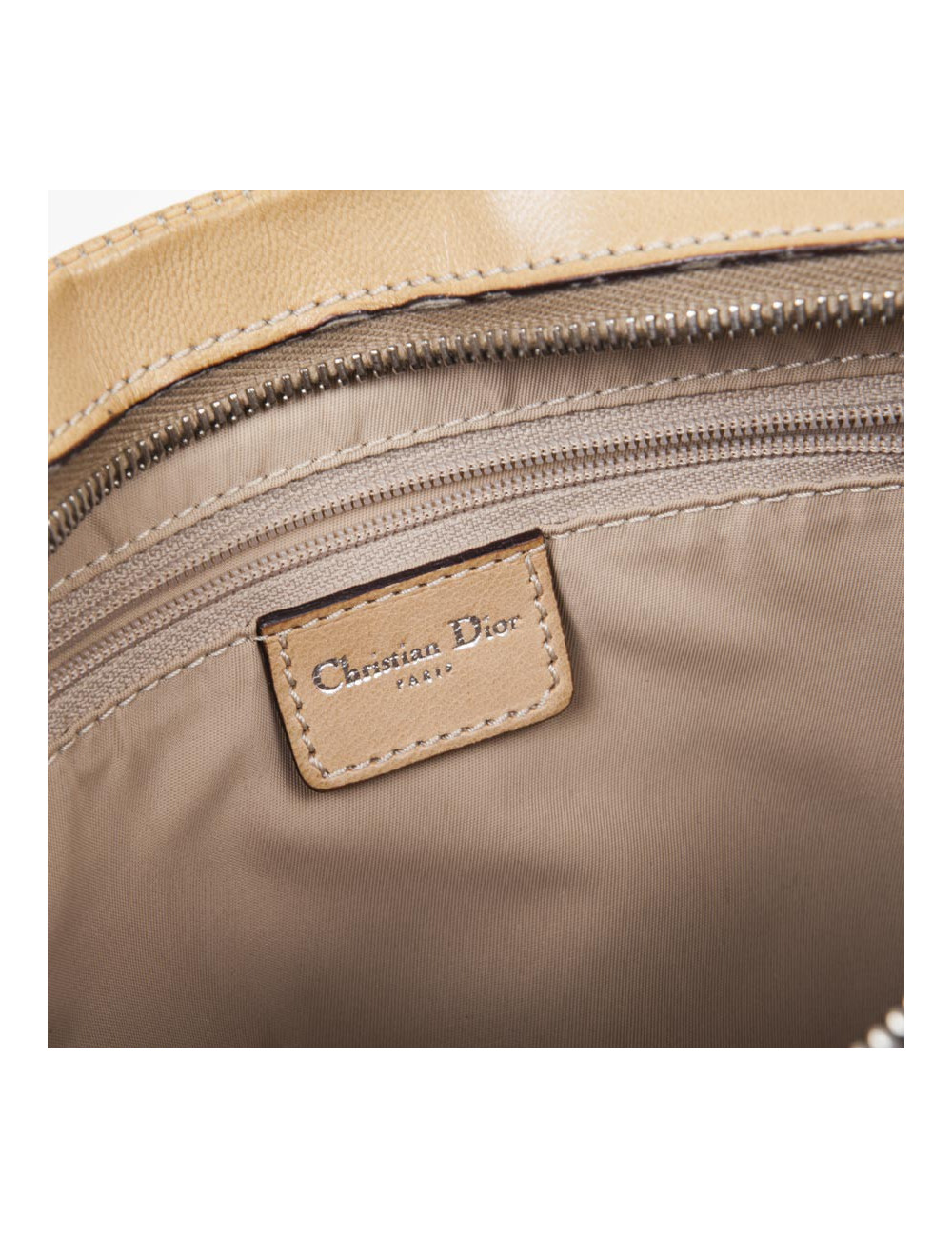 DIOR Bag in beige canvas and leather