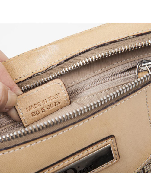 DIOR Bag in beige canvas and leather