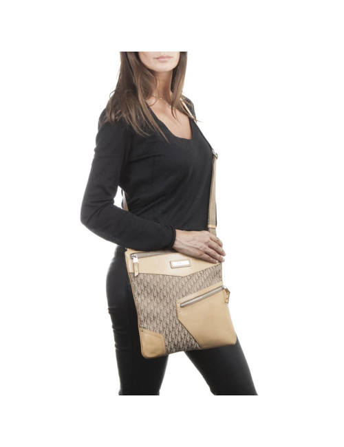 DIOR Bag in beige canvas and leather