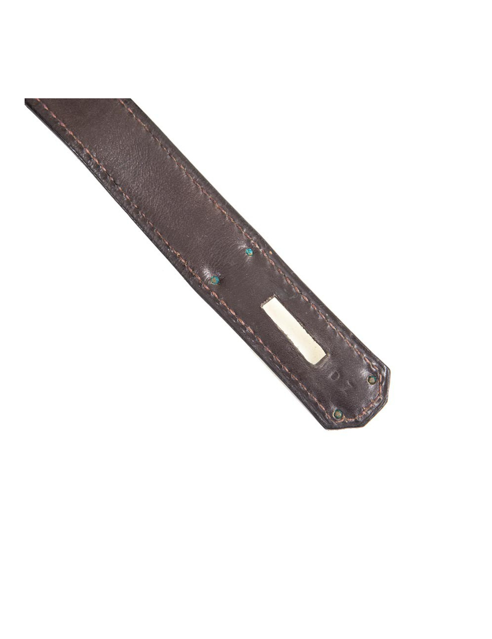  HERMES Kelly 32 vintage bag in glossy brown saddle box leather