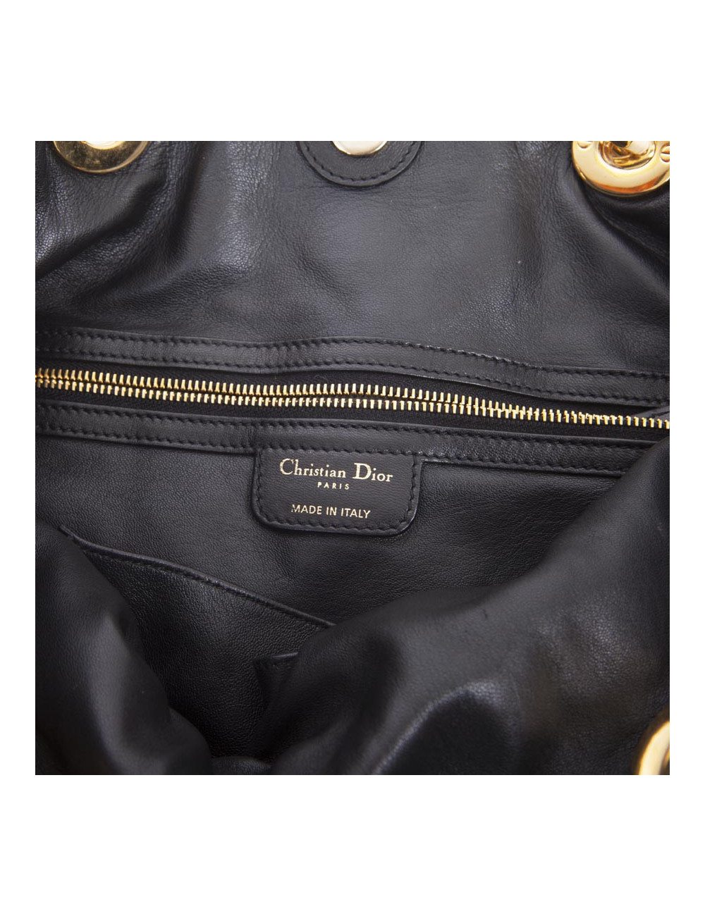 Sac cabas DIOR en cuir matelassé noir