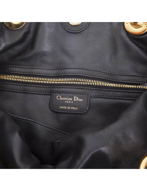 Sac cabas DIOR en cuir matelassé noir
