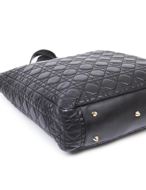 Sac cabas DIOR en cuir matelassé noir