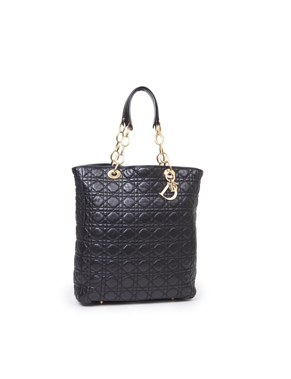 Sac cabas DIOR en cuir matelassé noir