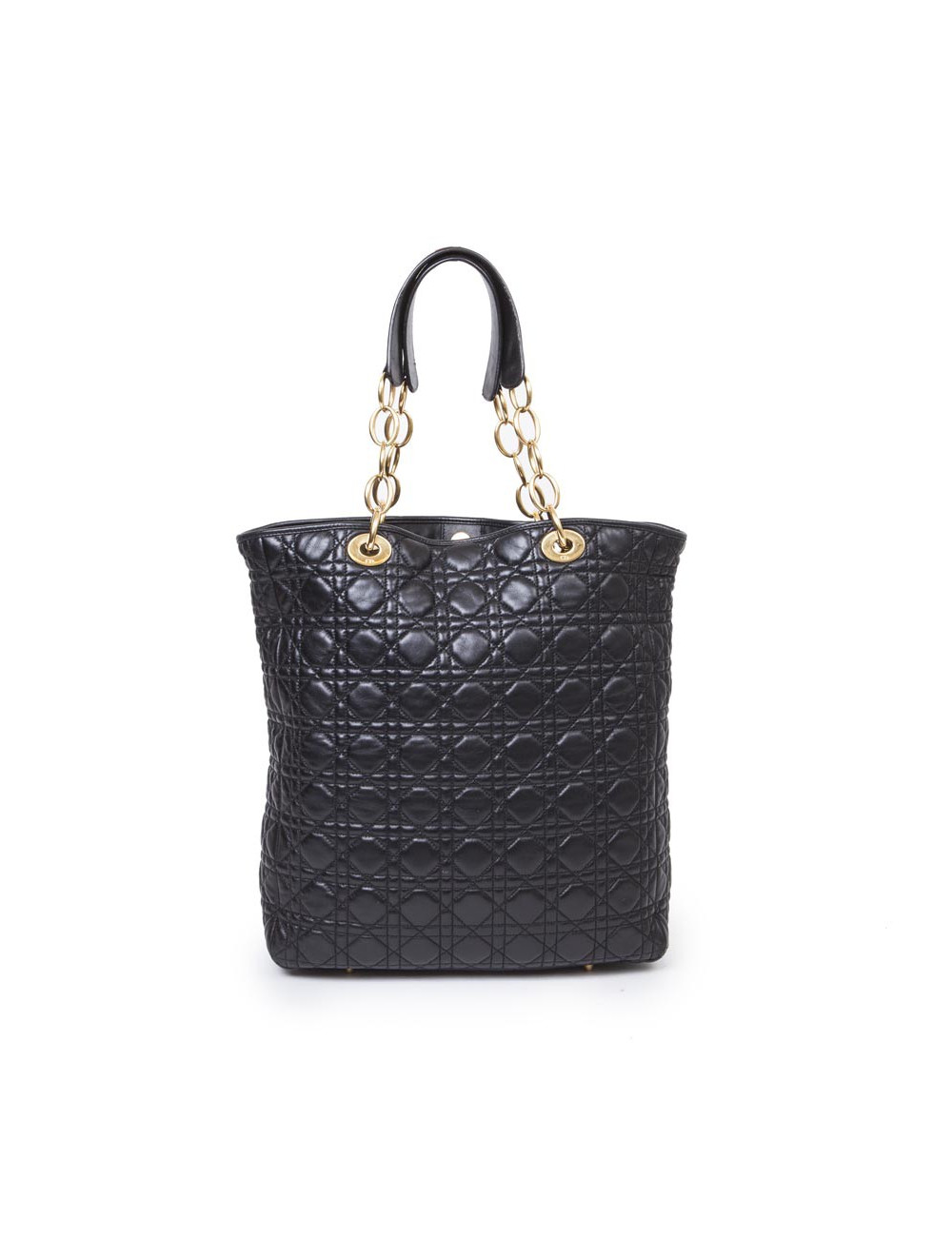 Sac cabas DIOR en cuir matelassé noir