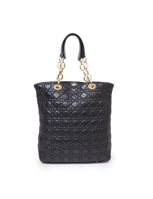 Sac cabas DIOR en cuir matelassé noir