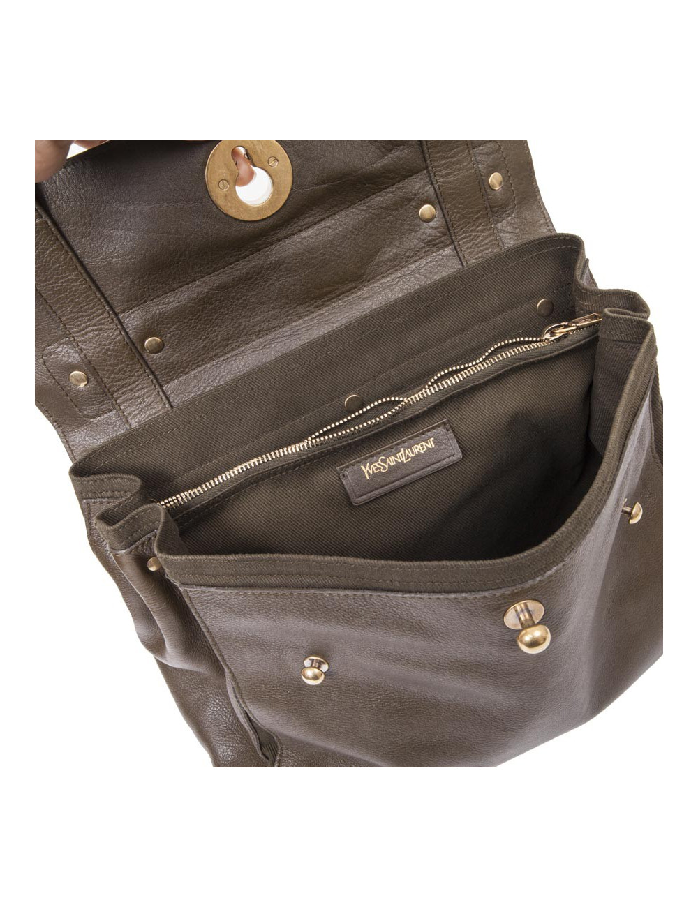 Sac "Muse two" YVES SAINT LAURENT vert kaki