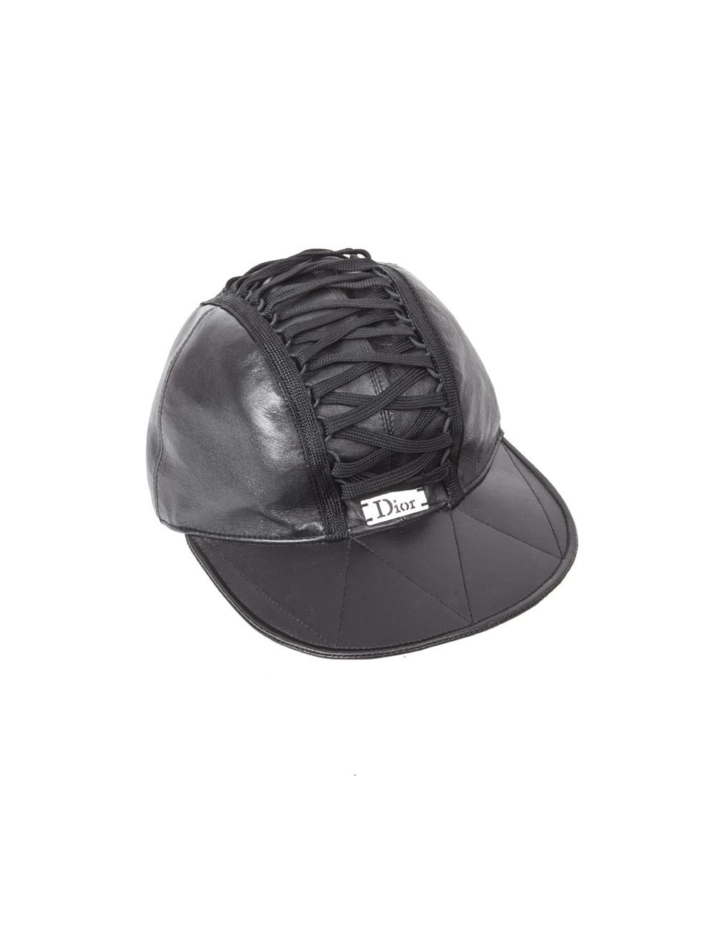 Casquette DIOR T 57 cuir noir