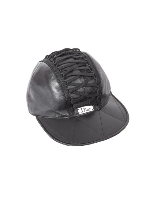Casquette DIOR T 57 cuir noir