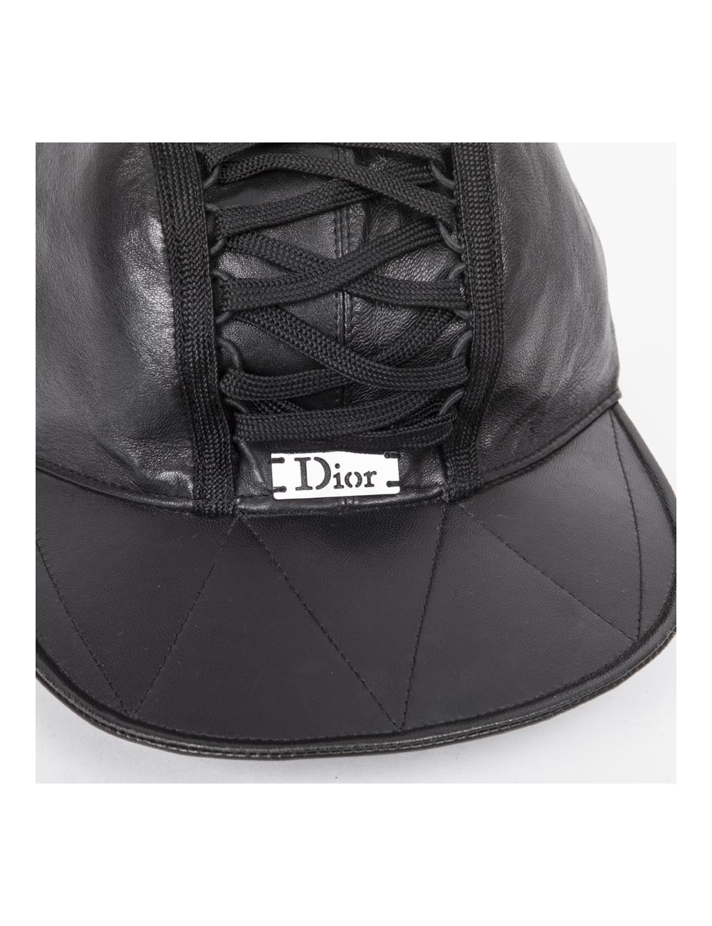 Casquette DIOR T 57 cuir noir