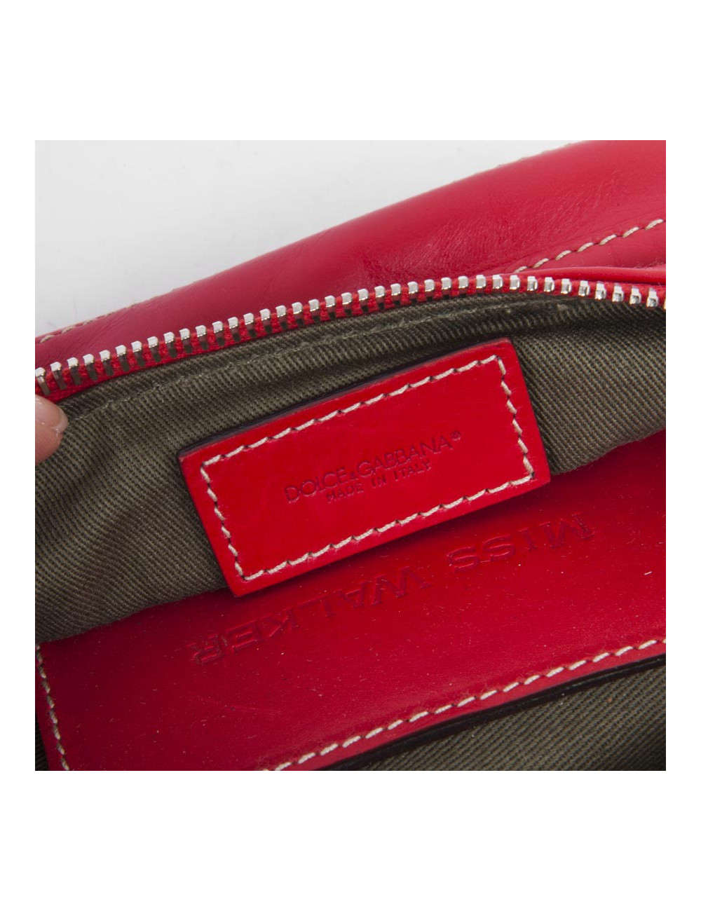 DOLCE & GABBANA banana belt bag in soft red lambskin leather