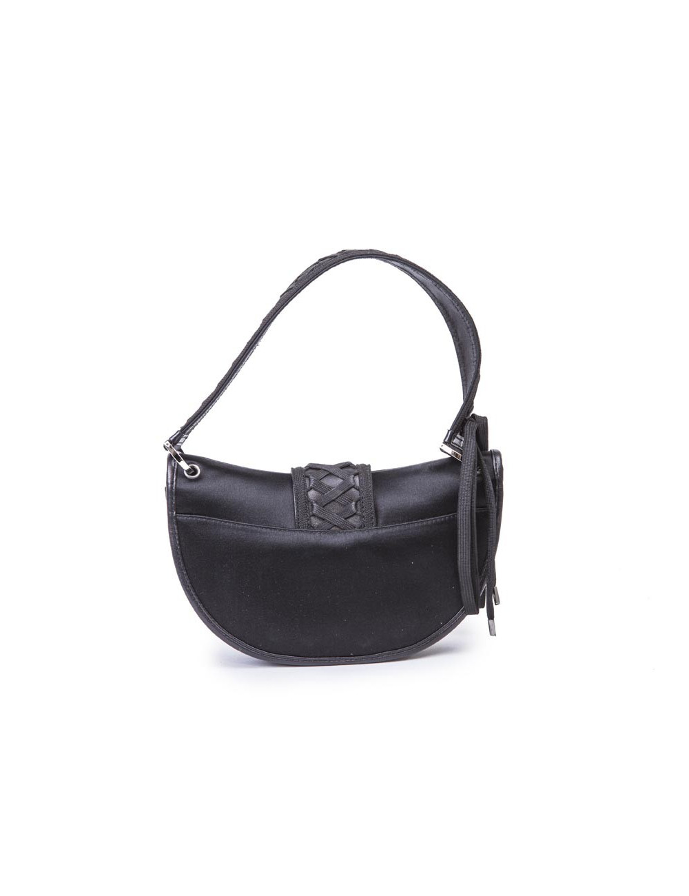 Sac DIOR en satin de soie noir