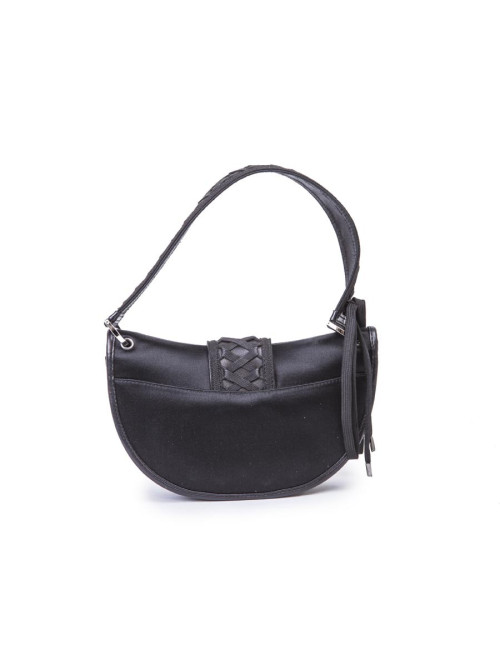 Sac DIOR en satin de soie noir