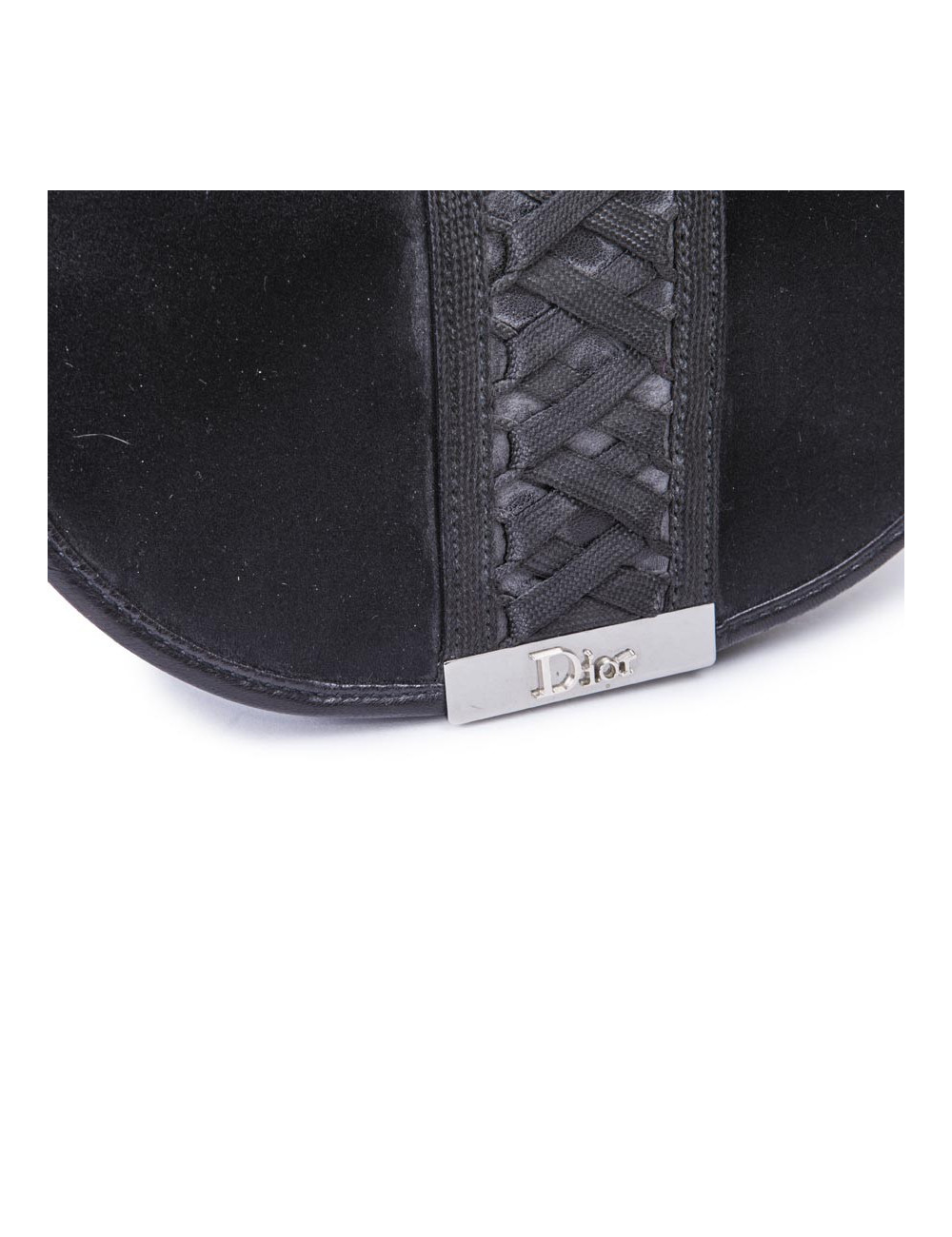 Sac DIOR en satin de soie noir