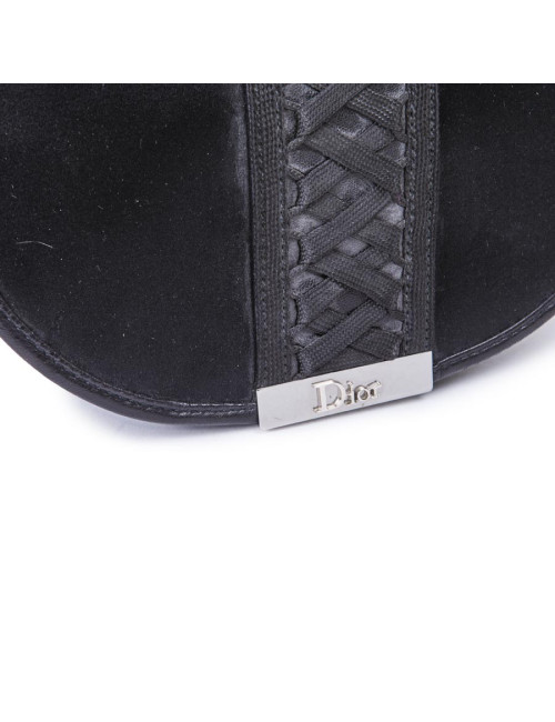 Sac DIOR en satin de soie noir