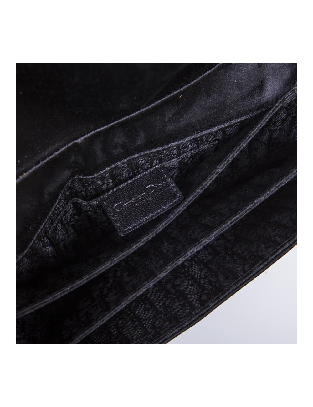 Sac DIOR en satin de soie noir