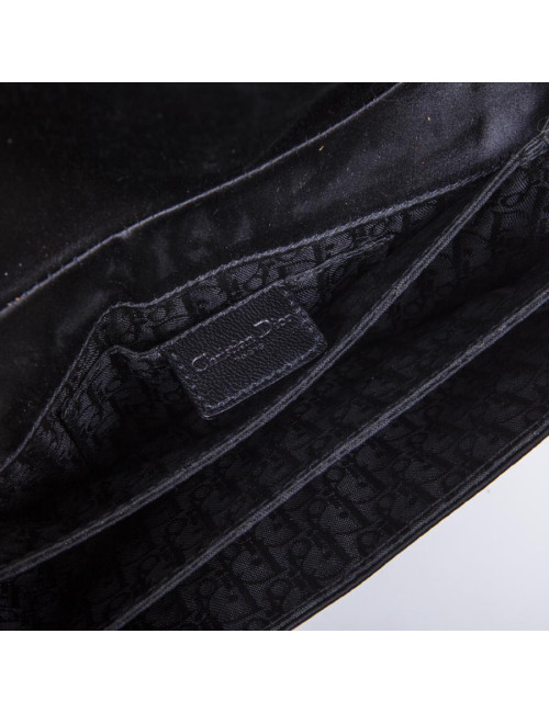 Sac DIOR en satin de soie noir