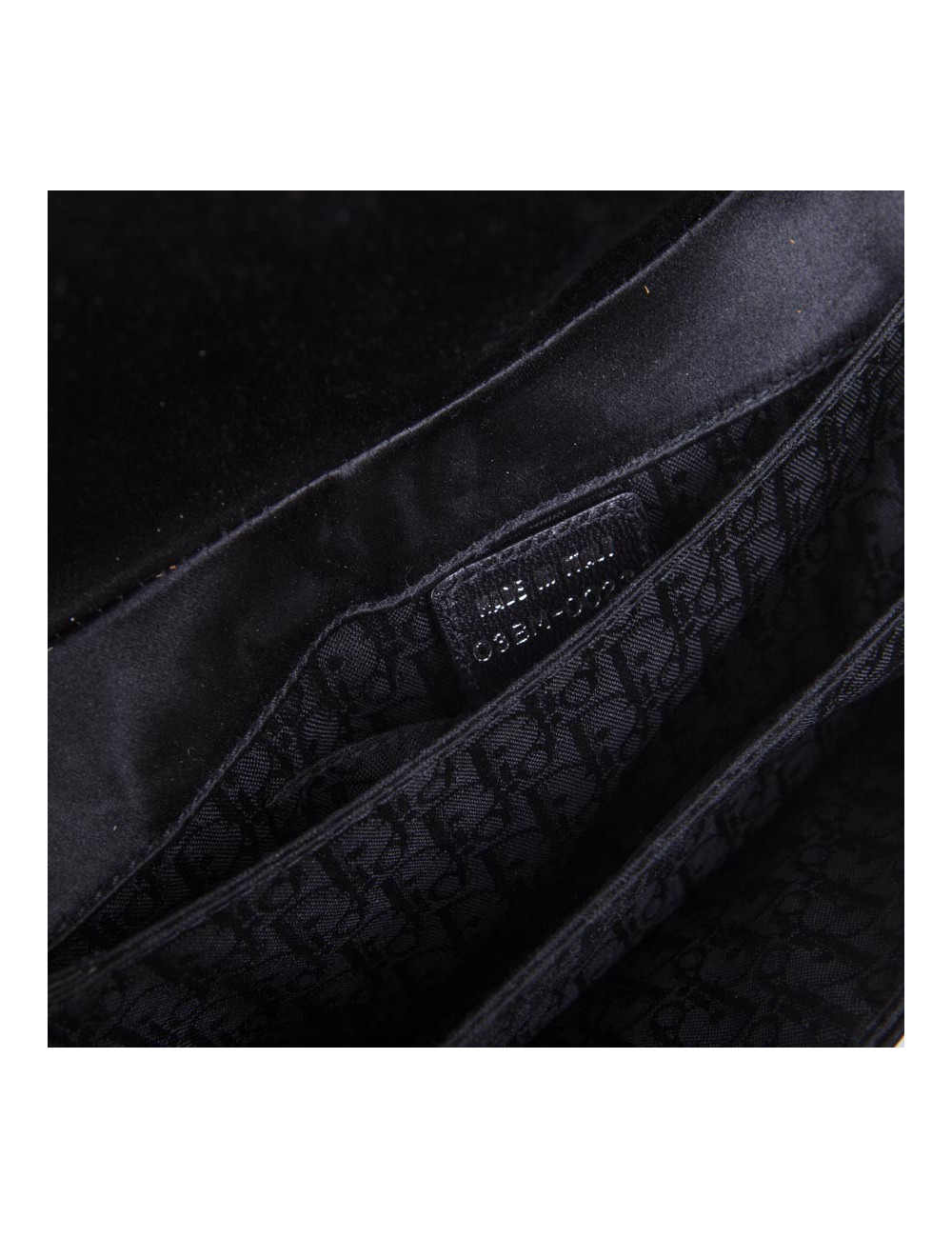 Sac DIOR en satin de soie noir