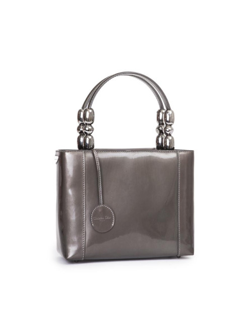 Sac Lady D  DIOR cuir verni  brun