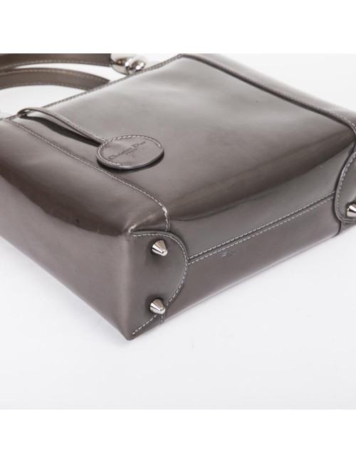 Sac Lady D  DIOR cuir verni  brun
