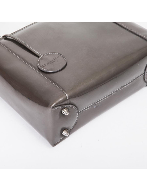 Sac Lady D  DIOR cuir verni  brun