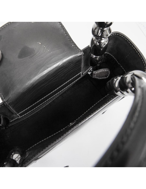 Sac Lady D  DIOR cuir verni  brun