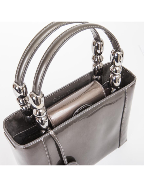 DIOR ' Lady D DIOR' in brown patent leather