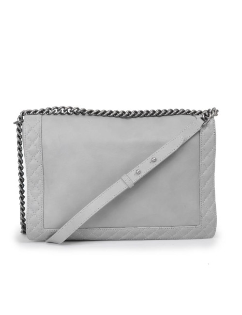 Sac CHANEL Boy en cuir gris Collector