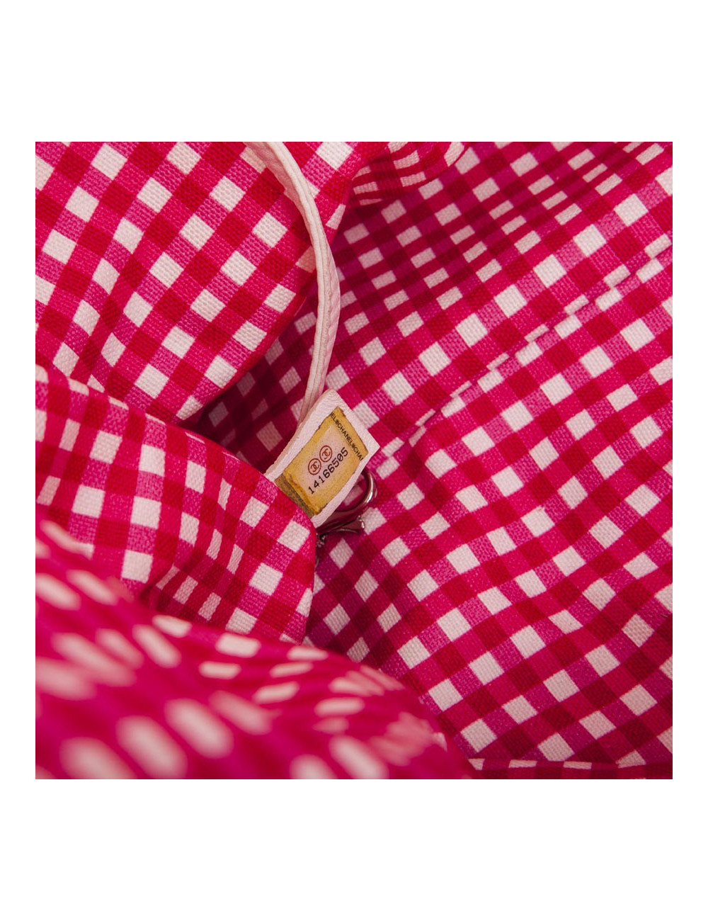 Sac CHANEL Cabas rose et blanc