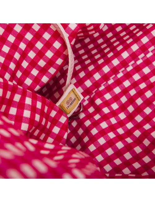 Sac CHANEL Cabas rose et blanc