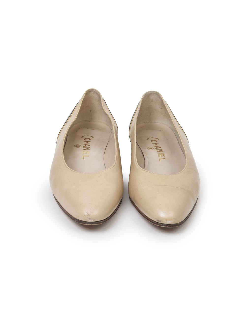 Ballérines CHANEL T 9 IT/ en cuir d'agneau noir matelassé