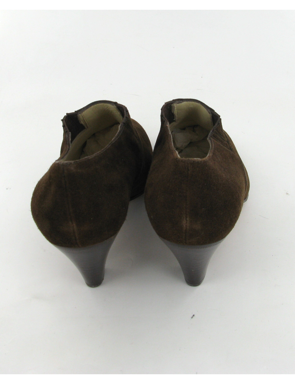 Boots HERMES T36 vintage en daim marron