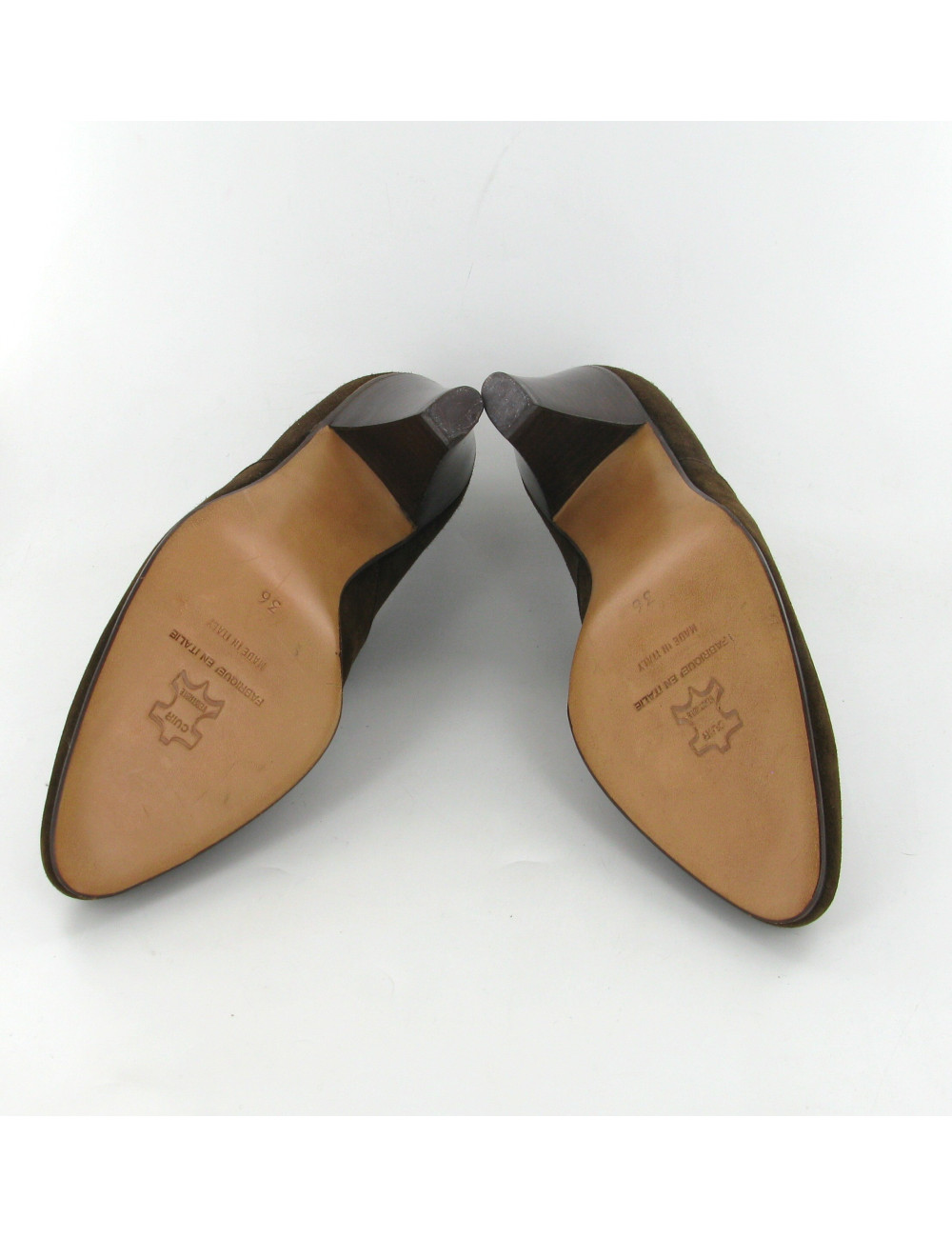 Boots HERMES T36 vintage en daim marron