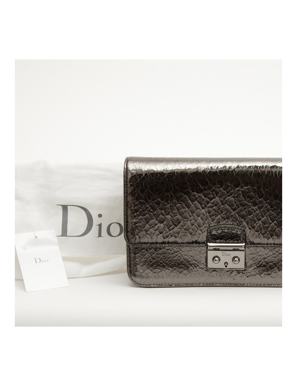 Sac pochette  Miss Dior  DIOR cuir craquelé  canon de fusil