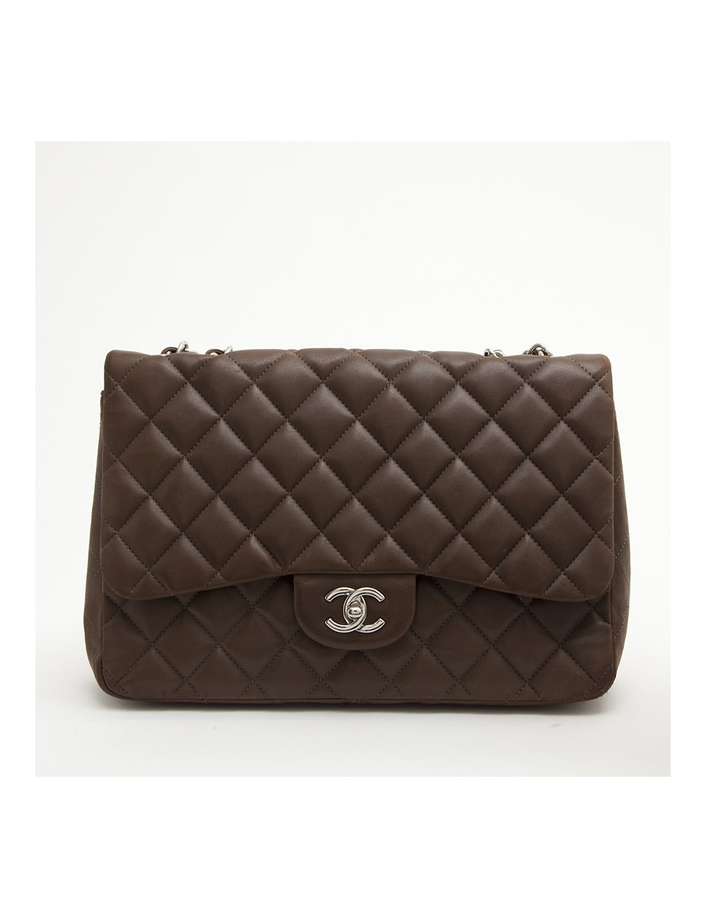 Sac CHANEL Jumbo matelassé marron