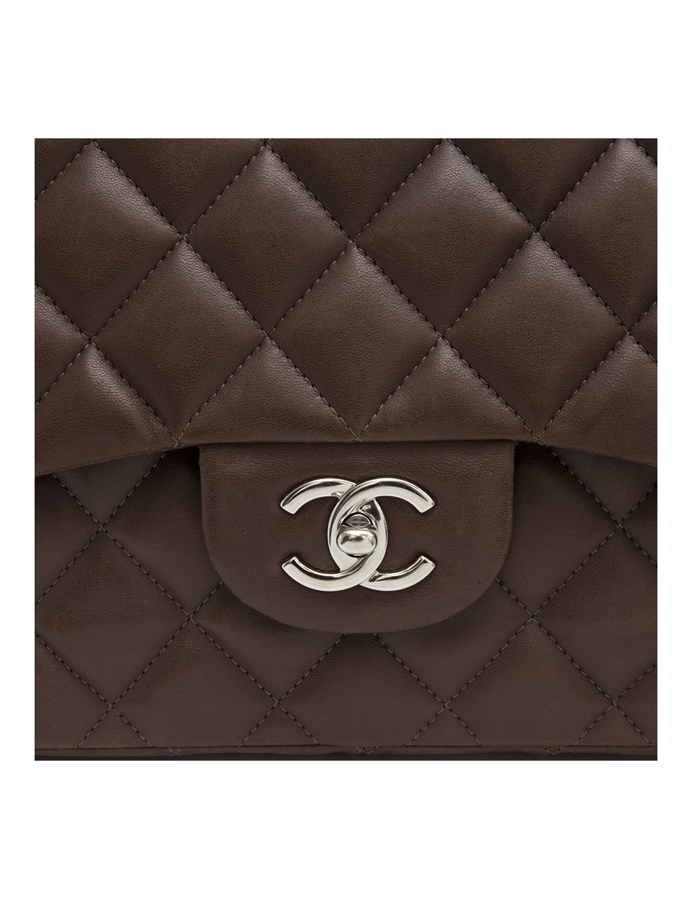 Sac CHANEL Jumbo matelassé marron