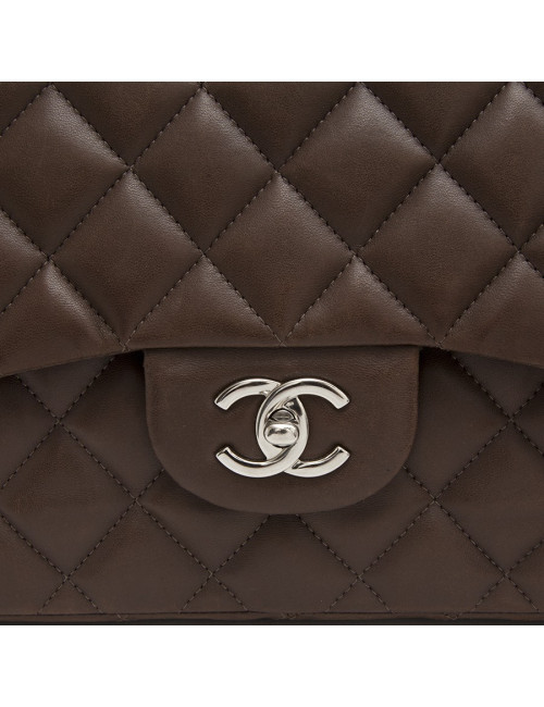 Sac CHANEL Jumbo matelassé marron