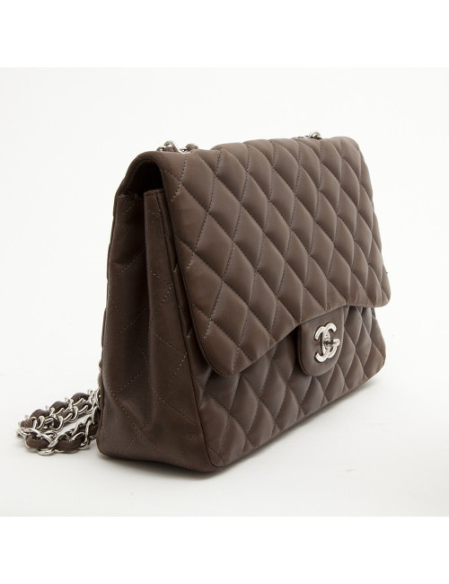 Sac CHANEL Jumbo matelassé marron