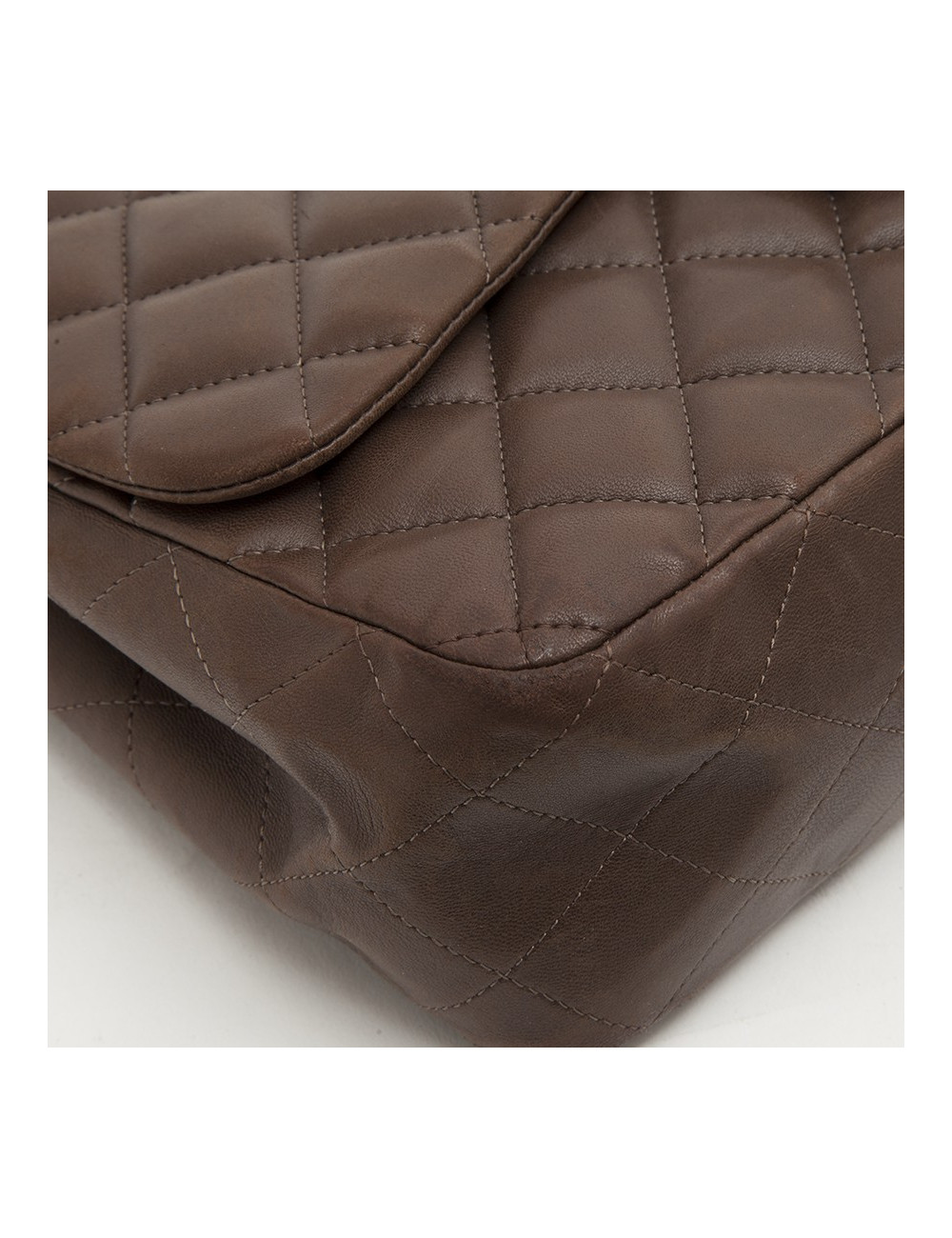 Sac CHANEL Jumbo matelassé marron