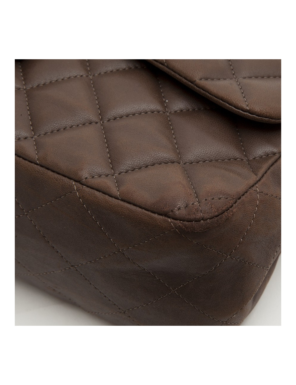 Sac CHANEL Jumbo matelassé marron