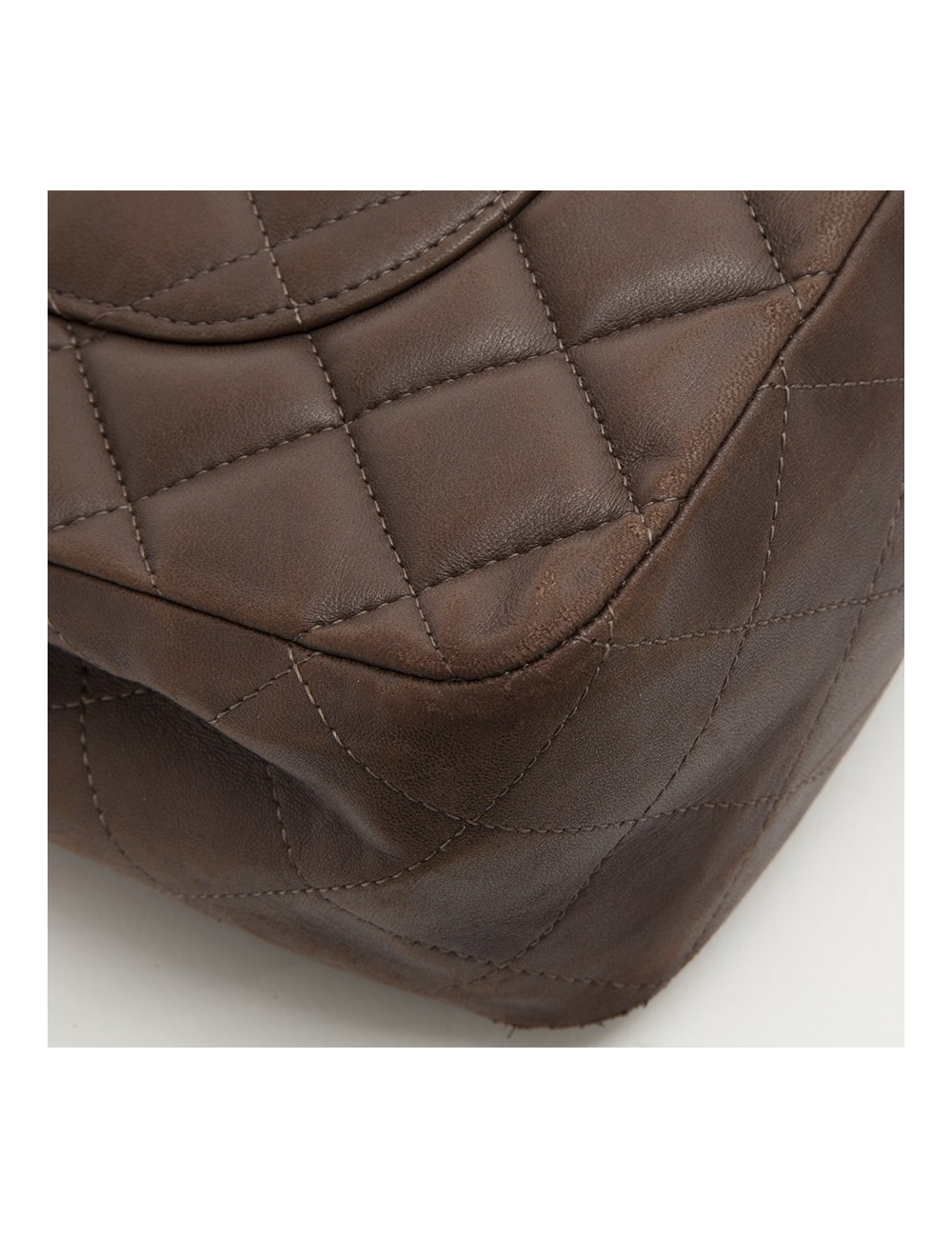 Sac CHANEL Jumbo matelassé marron