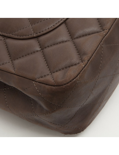 Sac CHANEL Jumbo matelassé marron
