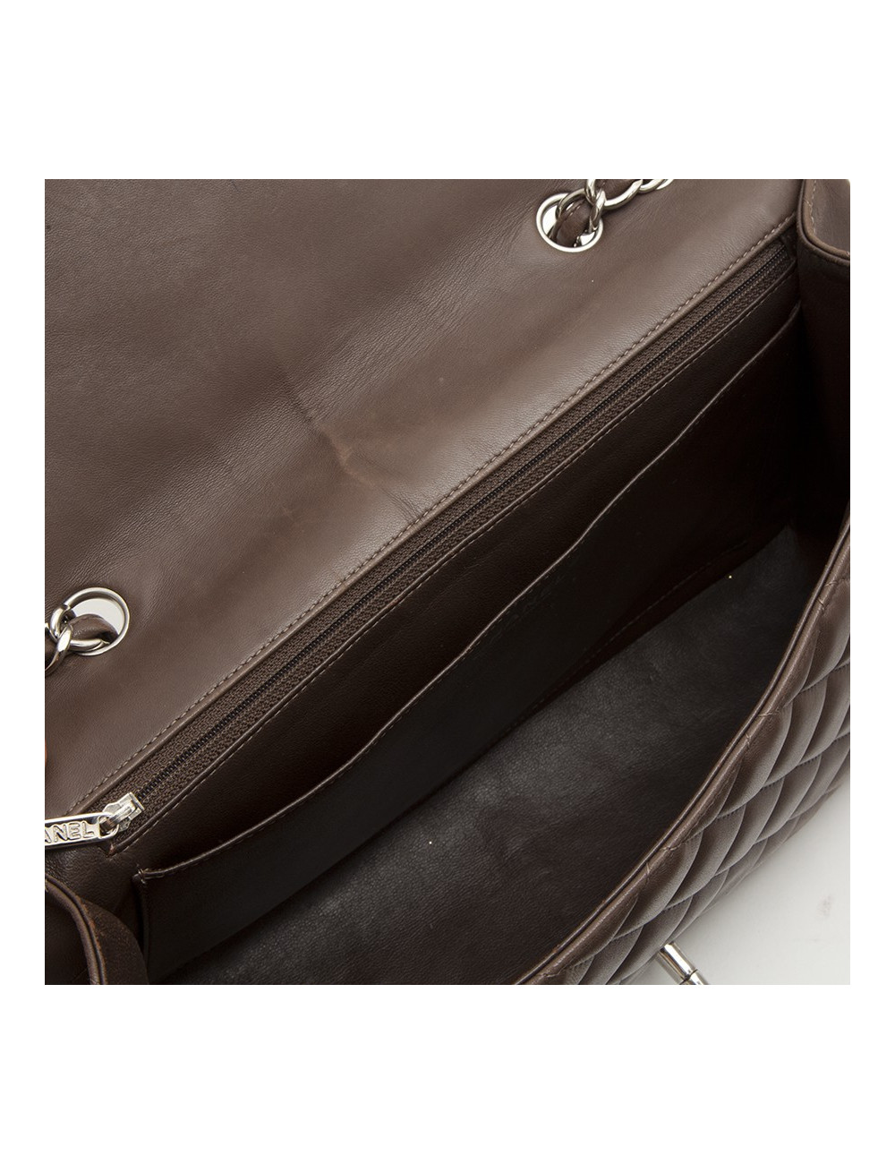 Sac CHANEL Jumbo matelassé marron