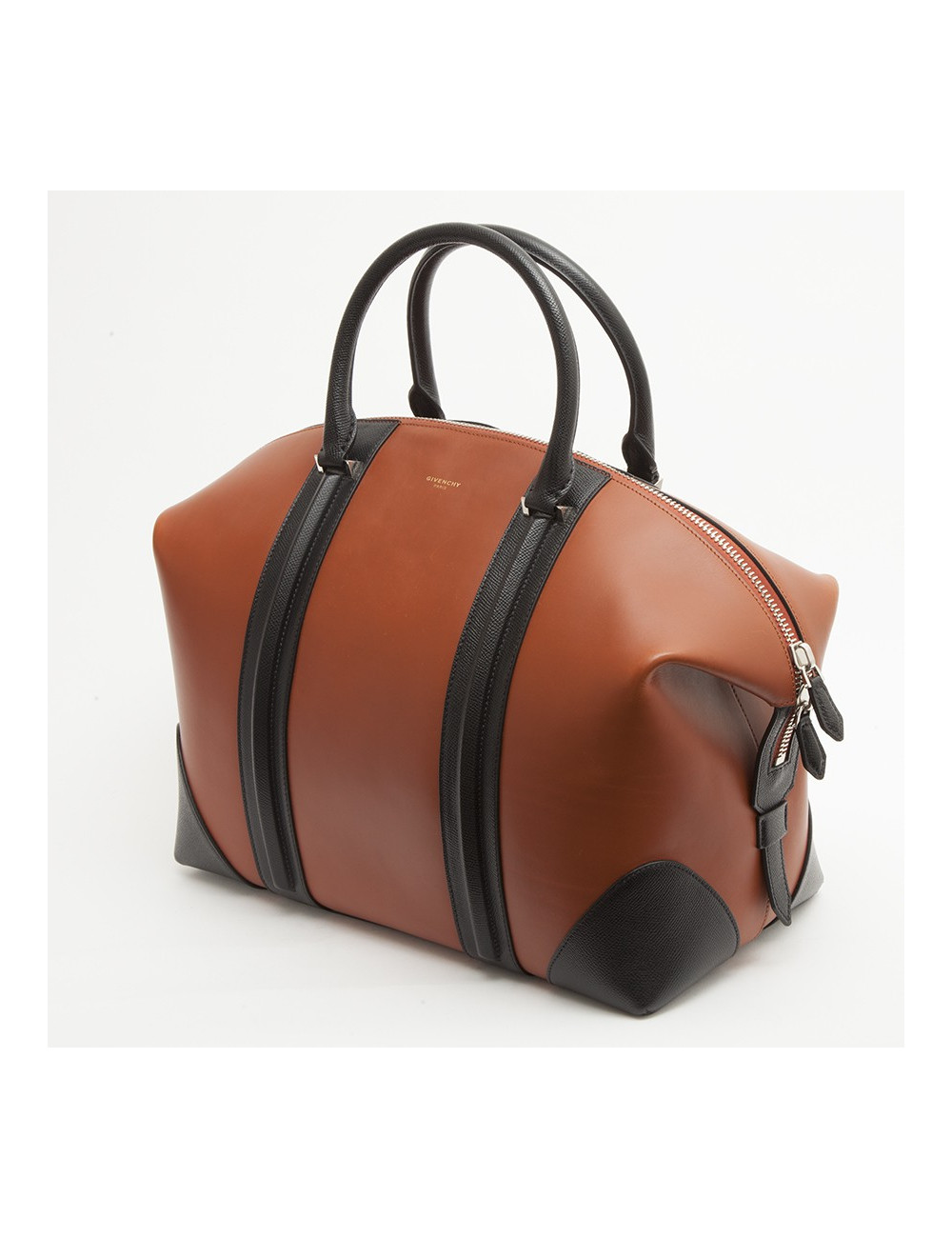 GIVENCHY 24 HRES bag in box camel leather and black grained leather