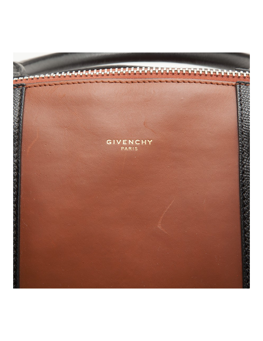 GIVENCHY 24 HRES bag in box camel leather and black grained leather