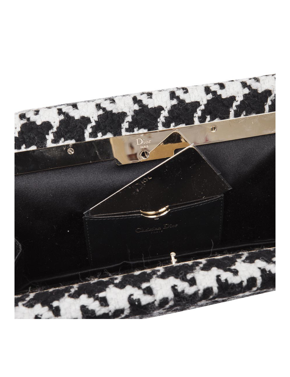 Haut et pochette assortie DIOR en tissu pied de poule 