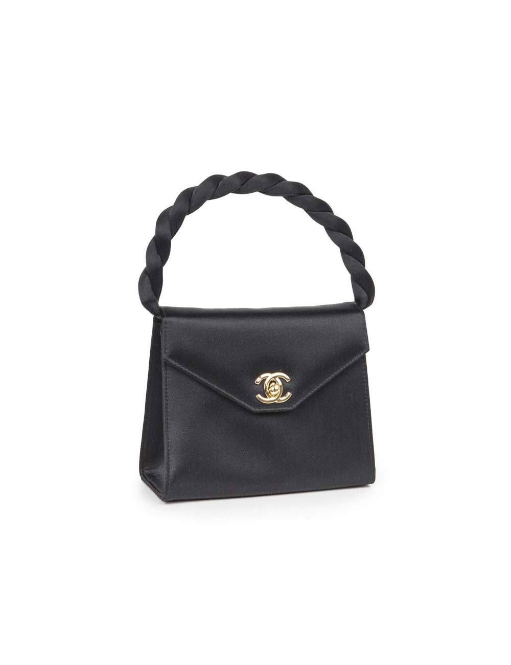 Sac CHANEL satin noir